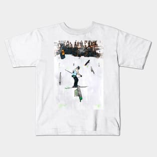 Skiing Freestyle Abstract. For ski lovers. Kids T-Shirt